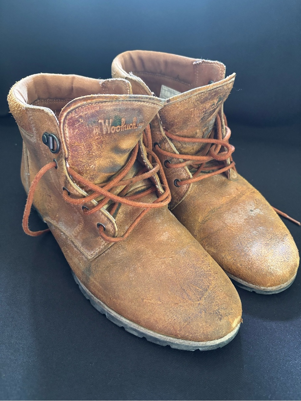Vintage Woolrich Tan Suede Chukka Lace-Up Boots size 9